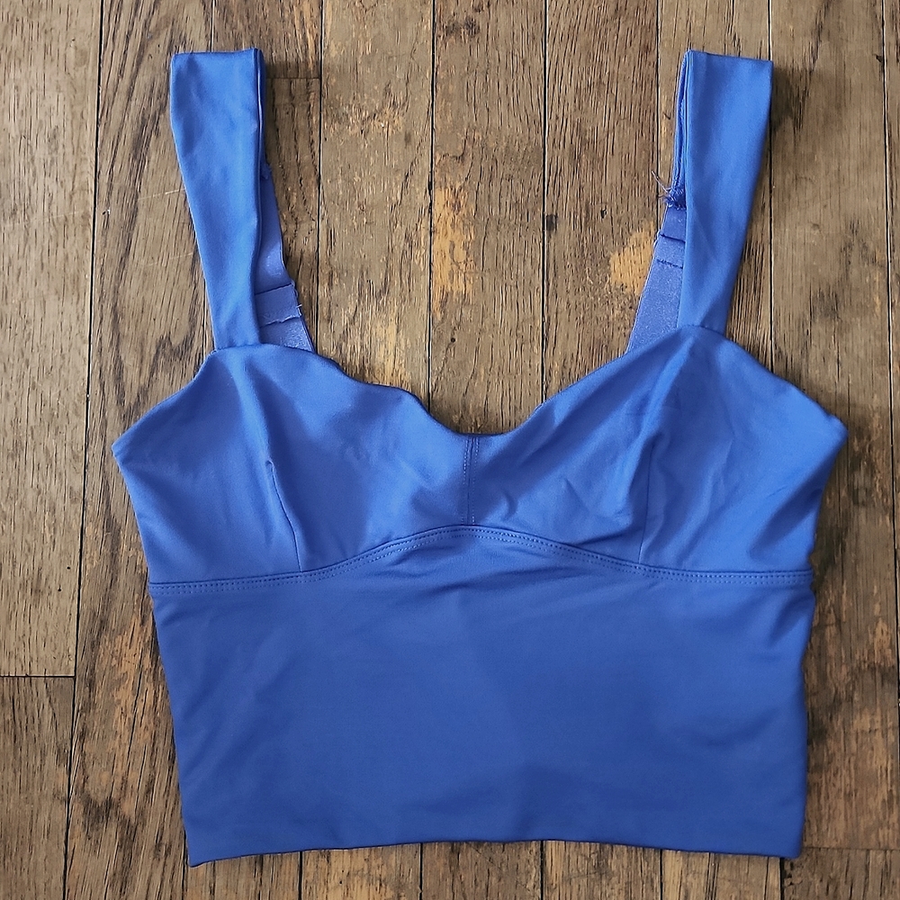 New! Sweetheart Jersey Sleeveless Knit Adjustable Crop Top